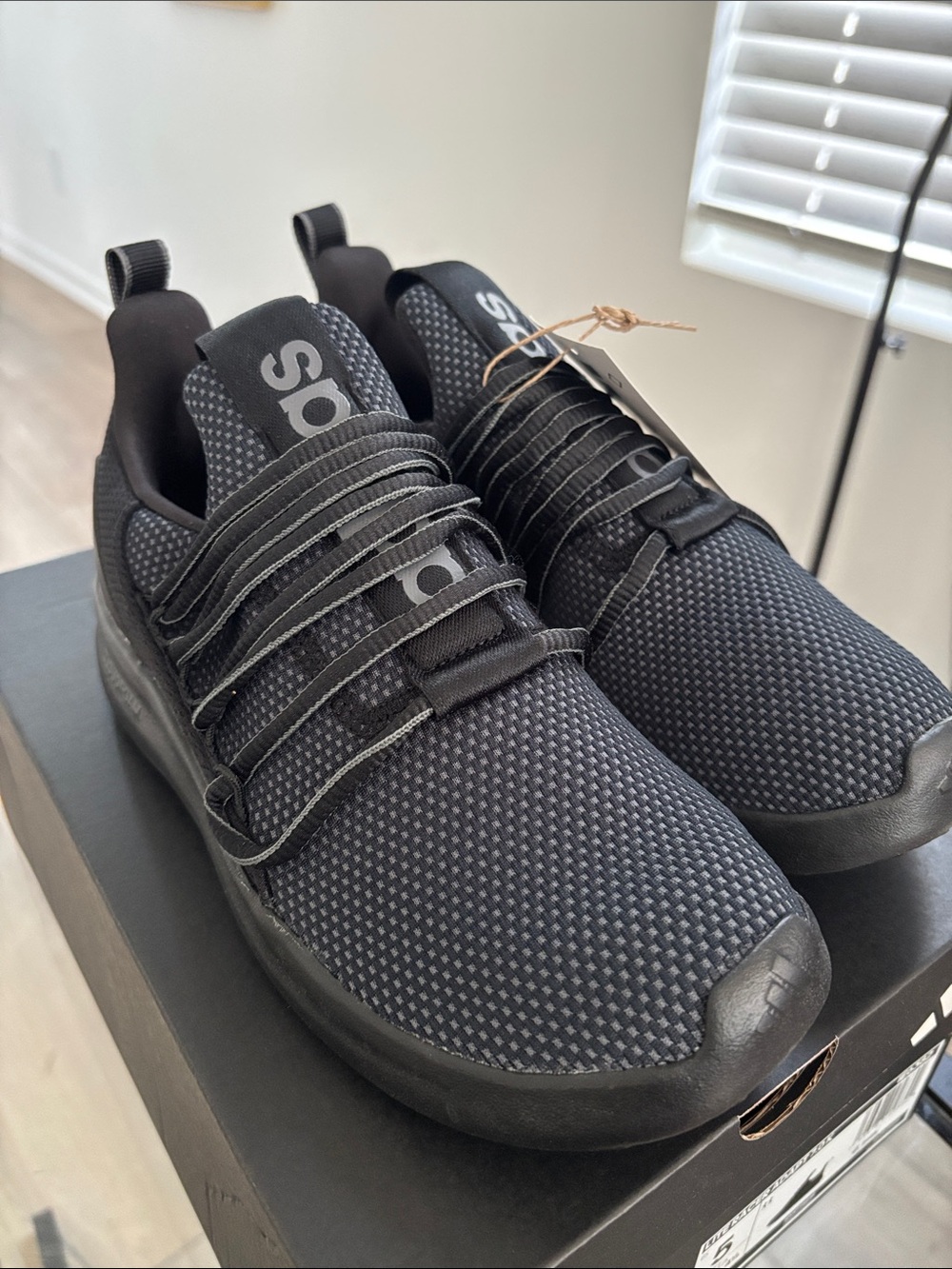 adidas Kids Black Lightweight Slip-On Sneakers - Picture 4 of 6